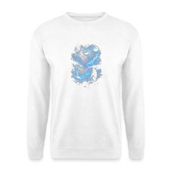 Loup Bleu de Nuit Clair de Lune - Sweat-shirt Unisexe - blanc - Devant