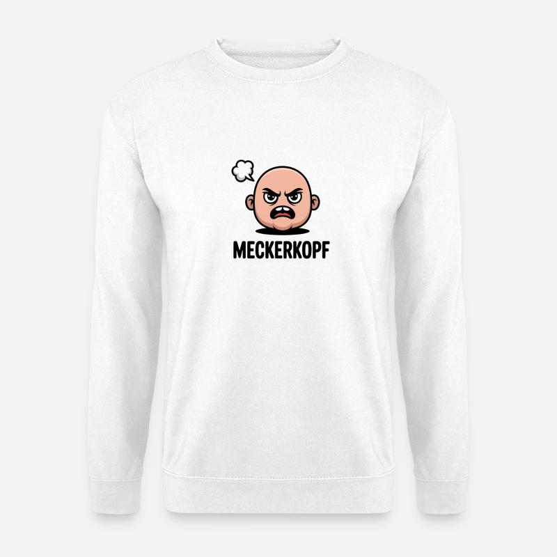 Complainer Funny Grumpy Cartoon - Unisex Sweatshirt - white