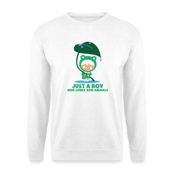 Zoo Animals Animal Park Young Man Saying - Unisex Sweatshirt - white - Front