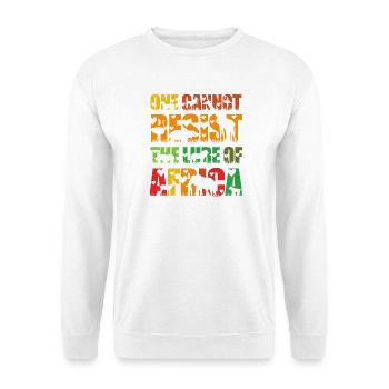 Safari Afrika serengeti wildlife savanne Tiere - Unisex Pullover - Weiß - Vorne - Alina (178cm) & Michal (187cm)