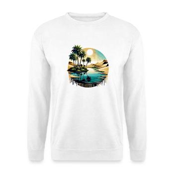Palmier du désert à Ocean Circle - Sweat-shirt Unisexe - blanc - Devant