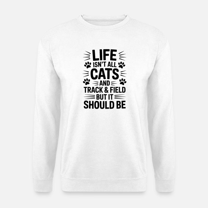 Leichtathletik Sprüche Leichtathletik Geschenk - Unisex Pullover - Weiß
