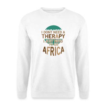Safari Afrique : Savane faunique du Serengeti - Sweat-shirt Unisexe - blanc - Devant
