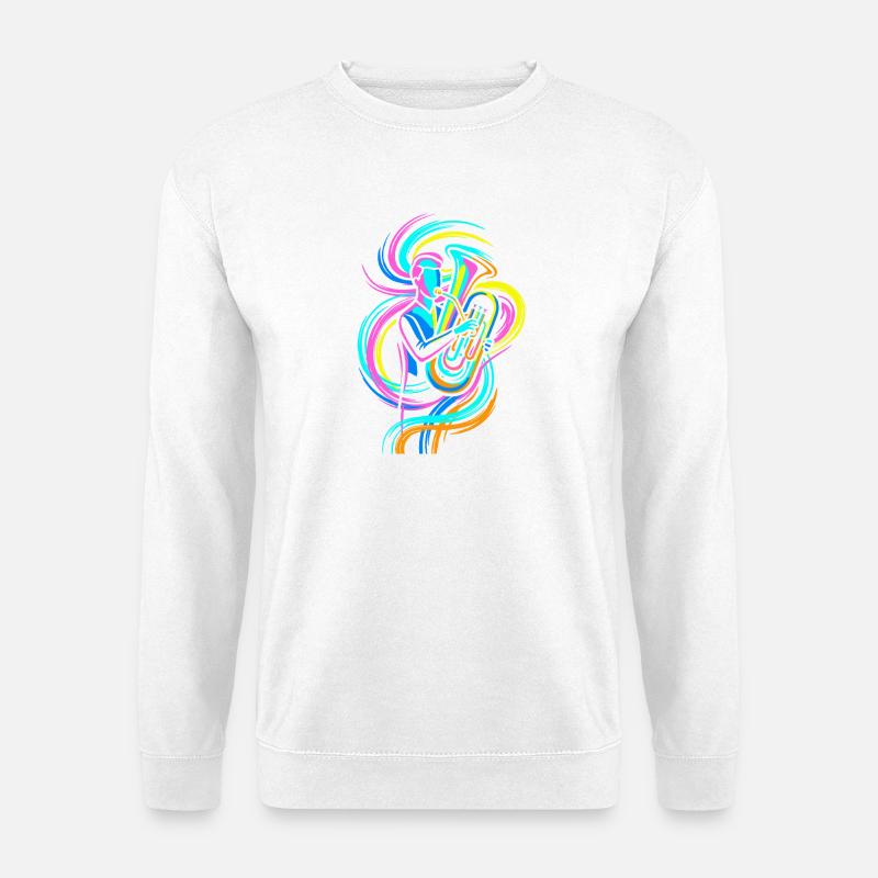 Tuba-Spieler - Unisex Pullover - Weiß