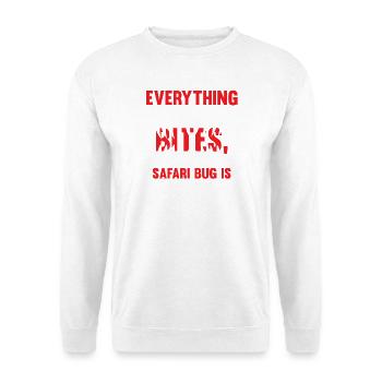 Safari Afrika serengeti wildlife savanne spruch - Unisex Pullover - Weiß - Vorne - Alina (178cm) & Michal (187cm)