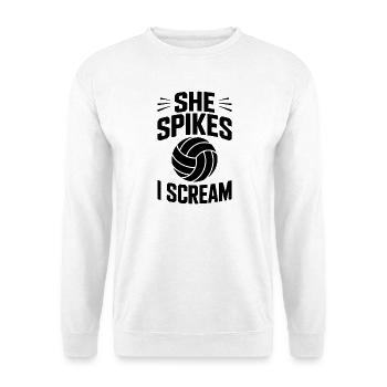 Drôle de cadeau de volley-ball en prononçant le volley-ball - Sweat-shirt Unisexe - blanc - Devant