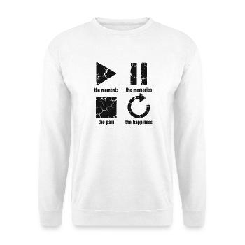 Pleine conscience, moments, souvenirs, bonheur - Sweat-shirt Unisexe - blanc - Devant