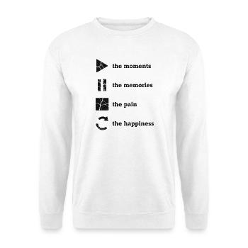 Mindfulness, Moments, Memories, Happiness - Unisex Sweatshirt - white - Front