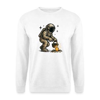 Astronaut collects easter egg - Unisex Sweatshirt - white - Front