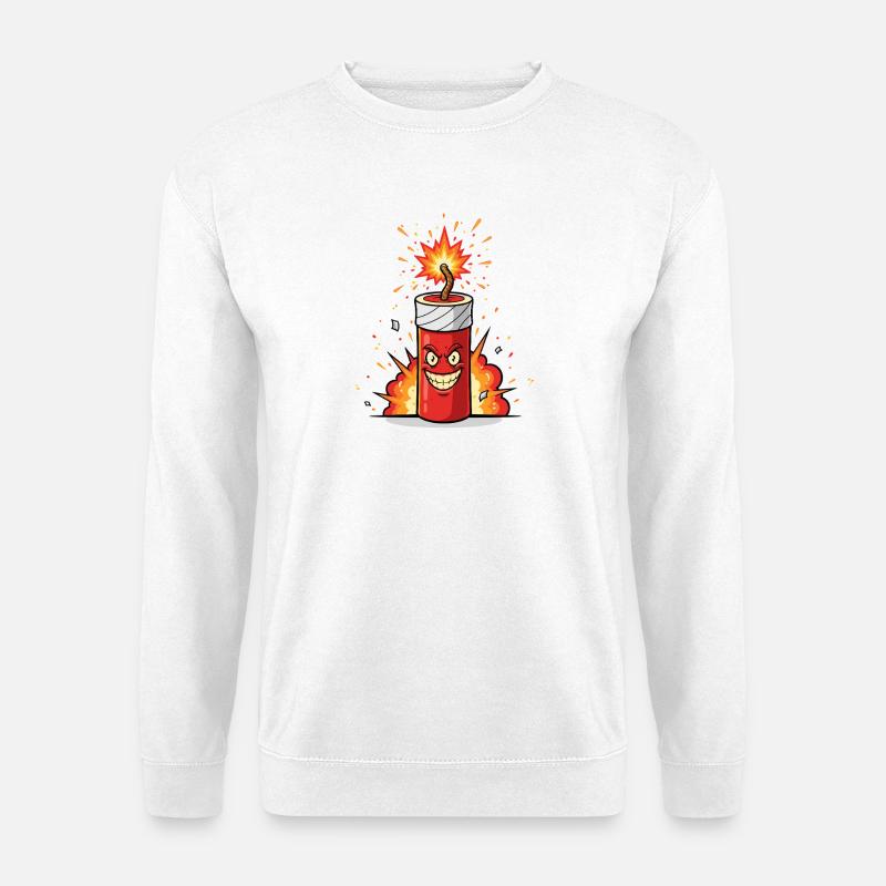 Wütende Knalldose Comic - Unisex Pullover - Weiß