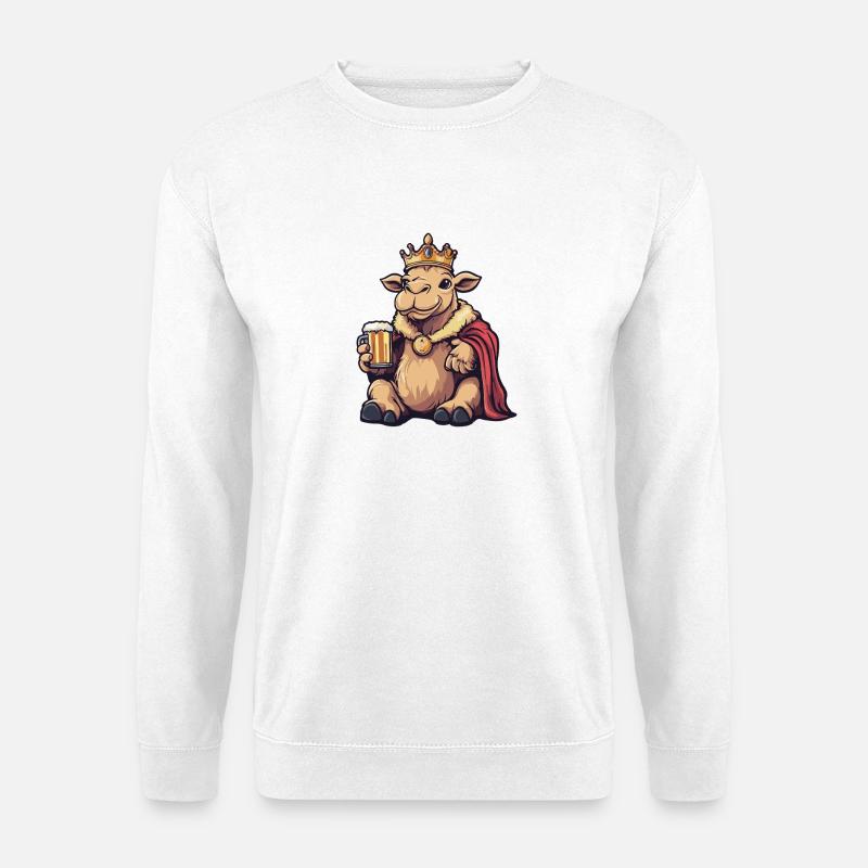Kamel Bier König - Unisex Pullover - Weiß