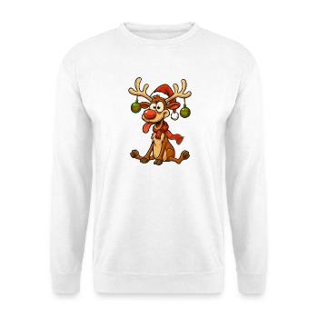 Renne de Noël drôle - Joyeux Noël - Sweat-shirt Unisexe - blanc - Devant