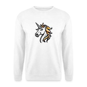 Unicorn Head Crown - Unisex Sweatshirt - white - Front