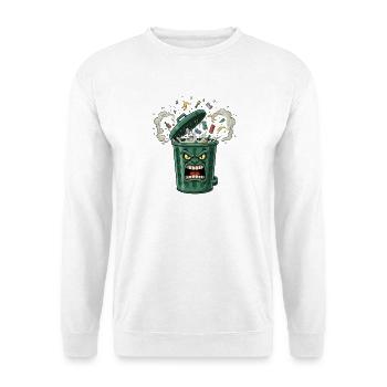 Angry Trash Can Chaos - Unisex Sweatshirt - white - Front