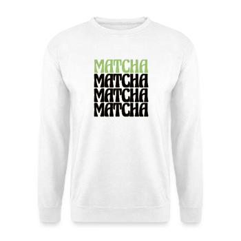 Design rétro de l’amateur de thé Matcha - Sweat-shirt Unisexe - blanc - Devant