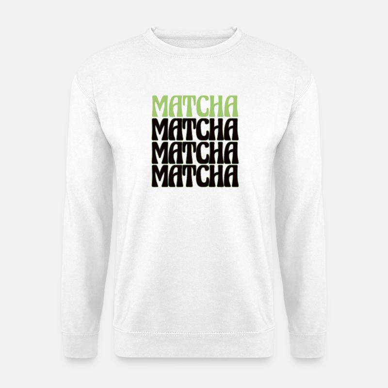 Matcha Retro Tea Lover Design - Unisex Sweatshirt - white