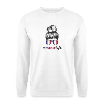 Au Pair France Year Abroad France #Aupairlife - Unisex Sweatshirt - white - Front
