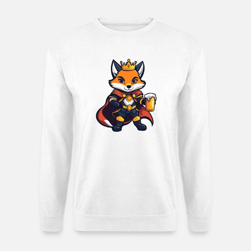 Fuchs Bier König - Unisex Pullover - Weiß