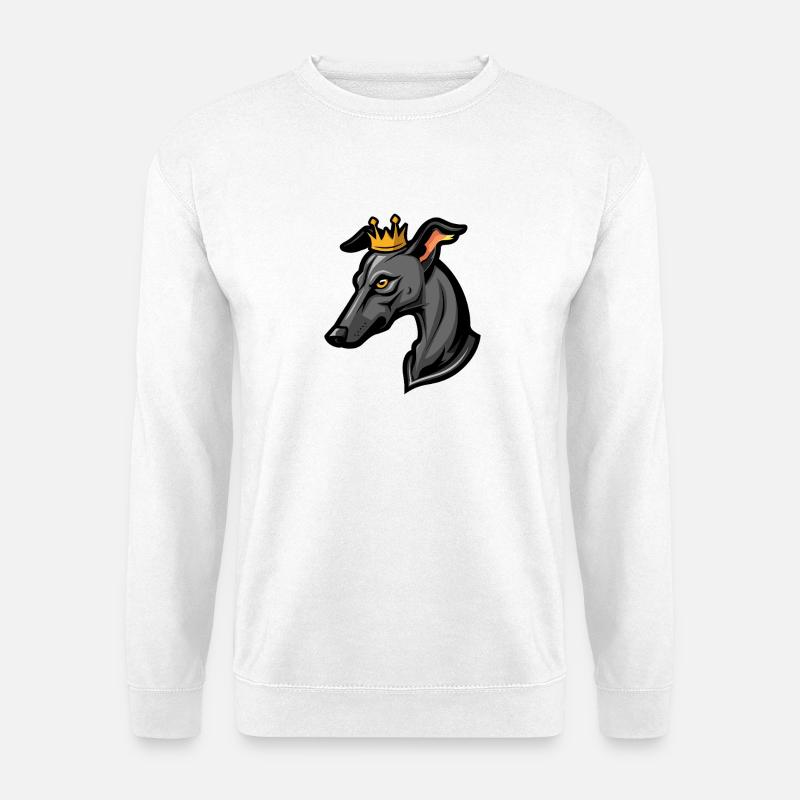 Greyhound Hund Krone - Unisex Pullover - Weiß
