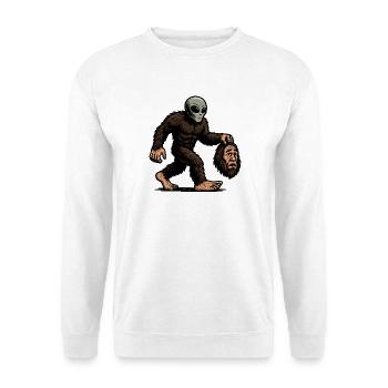 Bigfoot Alien Sasquatch UFO Science Fiction - Unisex Sweatshirt - white - Front