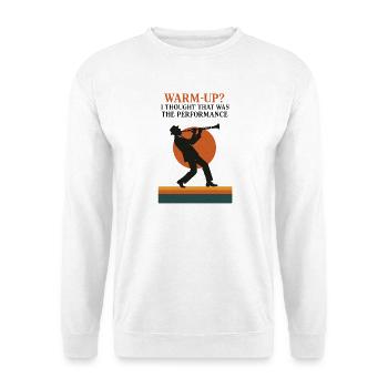 L’échauffement était le spectacle | Humour de clarinettes - Sweat-shirt Unisexe - blanc - Devant