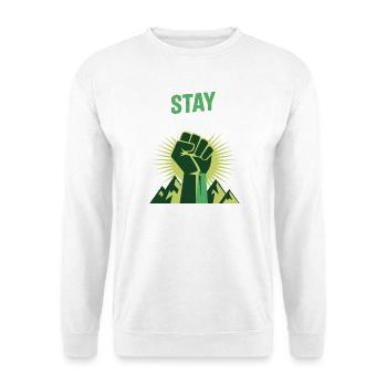 Stay Strong - Power Faust Berge Design - Unisex Pullover - Weiß - Vorne