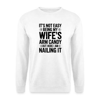 Ehefrau Sprüche Ehefrauen Lustige Ehefrau Geschenk - Unisex Pullover - Weiß - Vorne