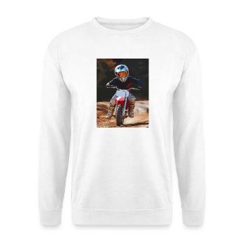Design artistique des motards tout-terrain - Sweat-shirt Unisexe - blanc - Devant