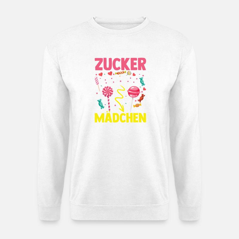 Süschigkeiten Naschkatze Süßes Mädchen - Unisex Pullover - Weiß