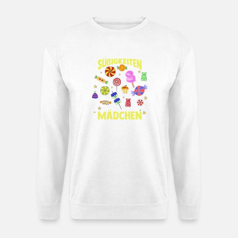 Süschigkeiten Naschkatze Süßes Mädchen - Unisex Pullover - Weiß