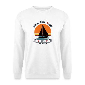 Marins de Kiel Home J’adore naviguer dans le port de Kiel - Sweat-shirt Unisexe - blanc - Devant