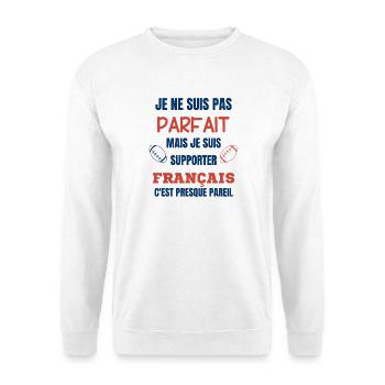 Supporter Rugby Français Humour - Sweat-shirt Unisexe - blanc - Devant