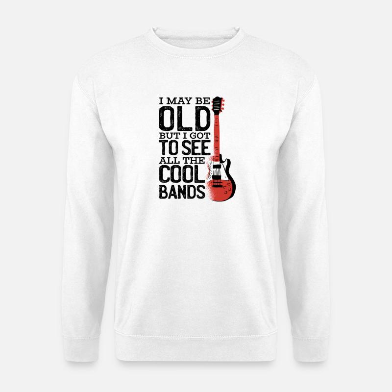 Rock Opa Gitarre - Unisex Pullover - Weiß