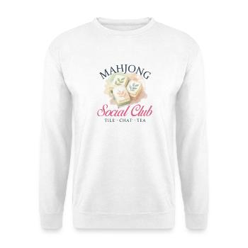 Mahjong Social Club Tile Chat Tea - Unisex Sweatshirt - white - Front