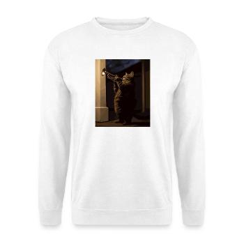 Jazzkater Trompete Nacht - Unisex Pullover - Weiß - Vorne