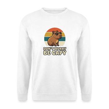 Ne t’inquiète pas, sois drôle de capybara Retro - Sweat-shirt Unisexe - blanc - Devant