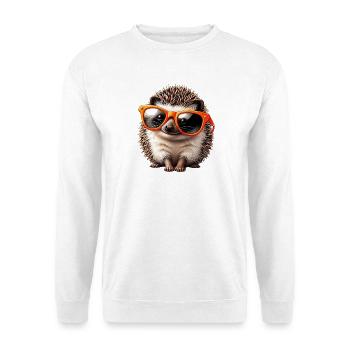 Igel Mit Sonnenbrille Igel Sarkasmus Tierliebhaber - Unisex Pullover - Weiß - Vorne