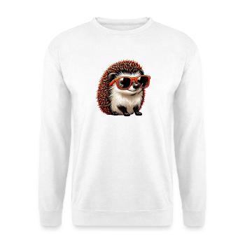 Hedgehog with sunglasses Hedgehog Sarcasm Animal lover - Unisex Sweatshirt - white - Front