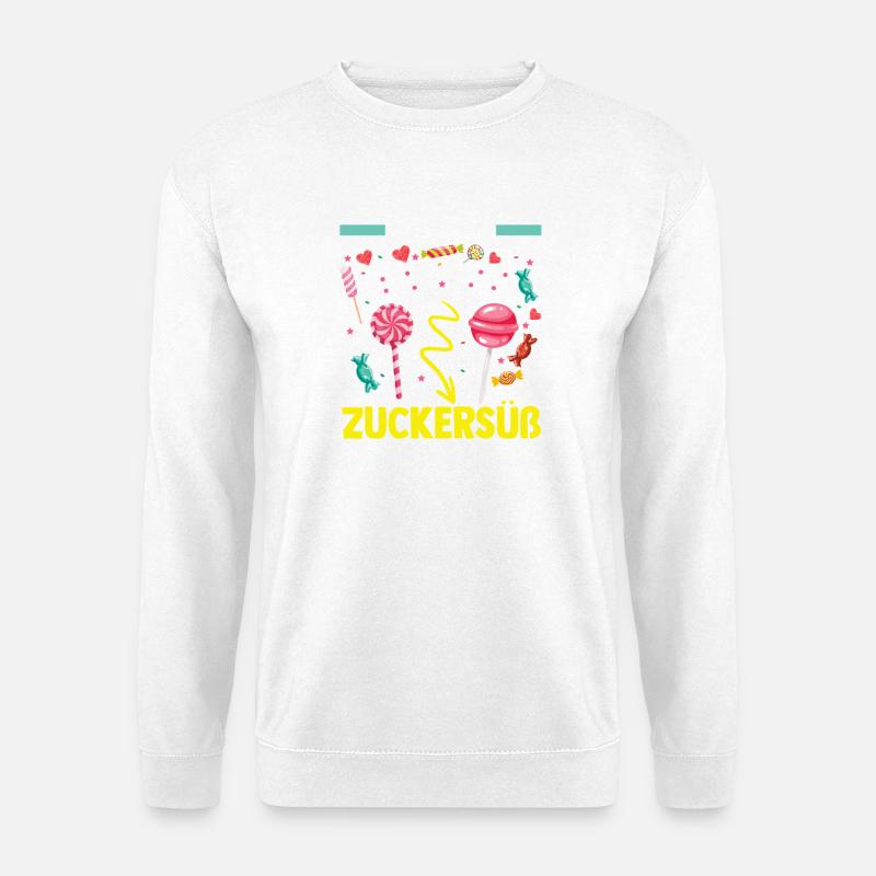 Süschigkeiten Naschkatze Süßes Mädchen - Unisex Pullover - Weiß