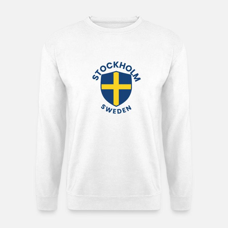 Stockholms Schildkreuz - Unisex Pullover - Weiß
