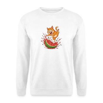 Cats Summer Watermelon Spritzer - Unisex Sweatshirt - white - Front