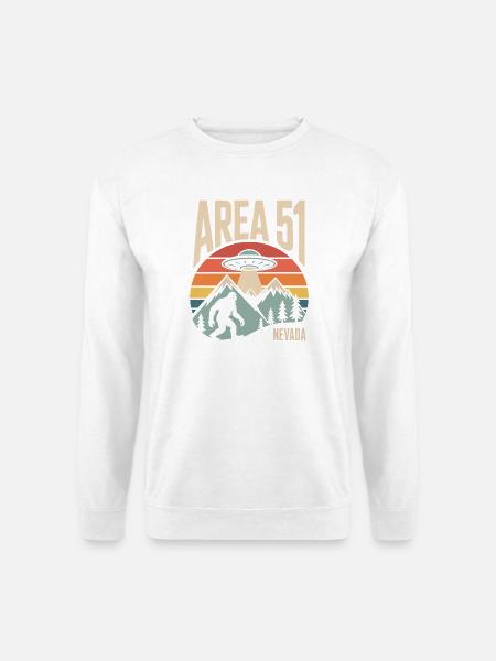 Area 51 Nevada UFO Retro Design - Unisex Pullover - Weiß