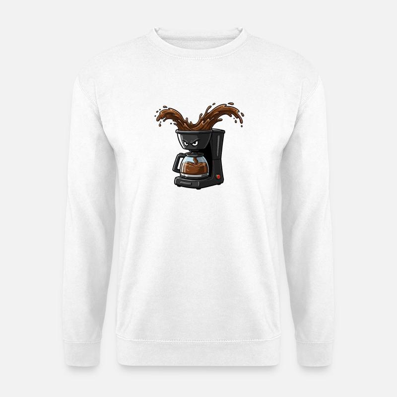 Angry Coffee Maker Splash - Unisex Sweatshirt - white