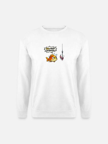 Angler Humor Fisk Siger Gave - Unisex sweater - hvid