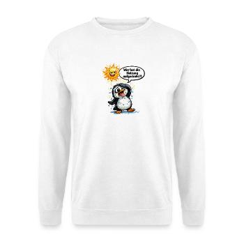 Hitze Spruch Pinguin Geschenk Humor - Unisex Pullover - Weiß - Vorne