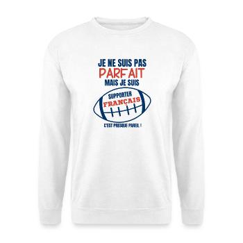 Supporter Rugby Français Humour - Sweat-shirt Unisexe - blanc - Devant