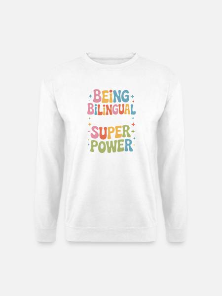 Fremdsprache Sprüche Lustige Fremdsprache Geschenk - Unisex Pullover - Weiß