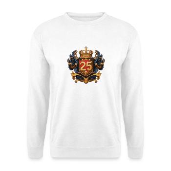 25 Zahl Wappen - Unisex Pullover - Weiß - Vorne