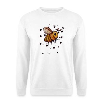 Watercolor Bee with Hearts - Unisex Sweatshirt - white - Front