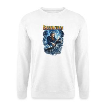 Beethoven Kraft: Elektrisierendes Klavier - Unisex Pullover - Weiß - Vorne